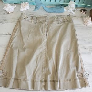 Nine & Co Tan Corduroy Texture Skirt